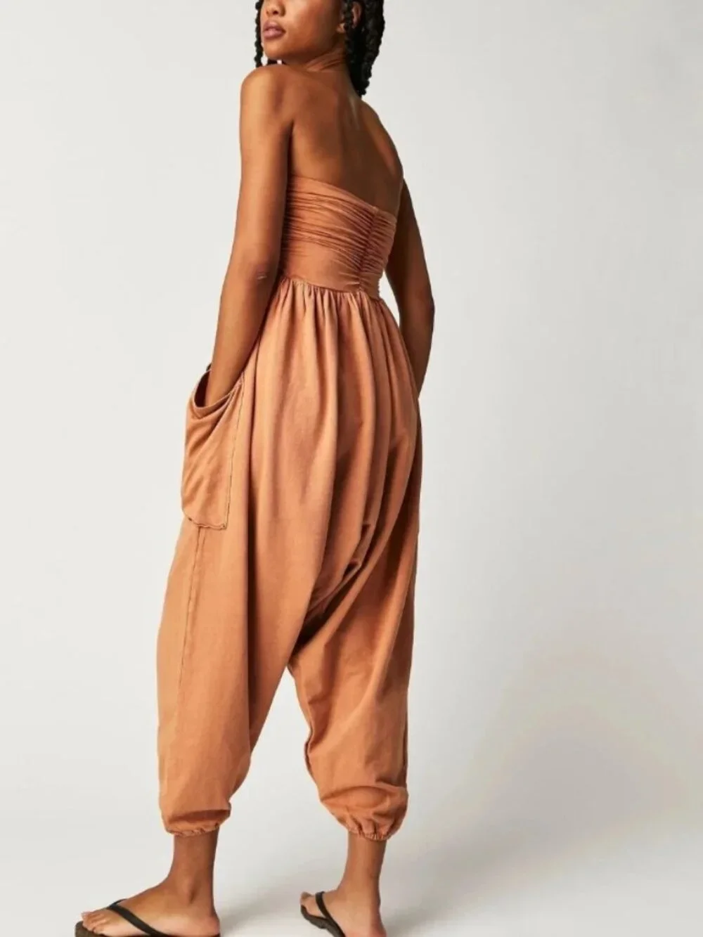 Free People FP One Jayla Harem Convertible Jumpsuit Straight Leg New XS